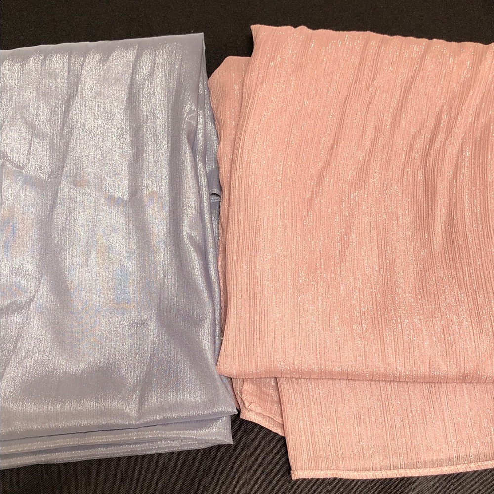 Metallic scarves - Pink and Light Lilac